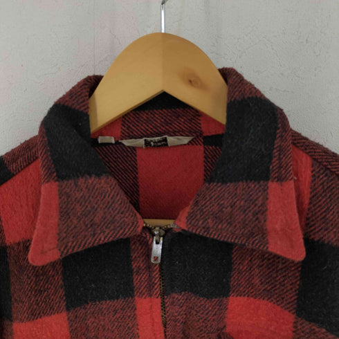 DISTINCTIVE SPORTSWEAR  60S USA製 棒TALON ブロックチェック ウールジャケット メンズ import:M